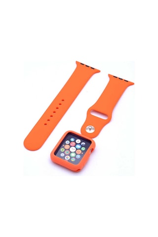 Watch 42mm Uyumlu 3 İn 1 Klasik Mkst Kordon-turuncu