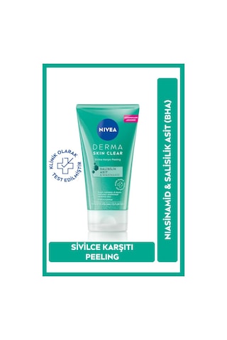 NIVEA Derma Skin Clear Sivilce Karşıtı Peeling 150 ML + Tonik 200 ML + Bez Çanta