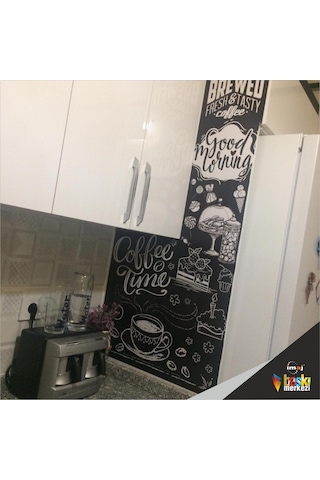 Buzdolabı Ve Bulaşık Makinesi Kapak Folyo Kaplama Coffee Time (382550647)