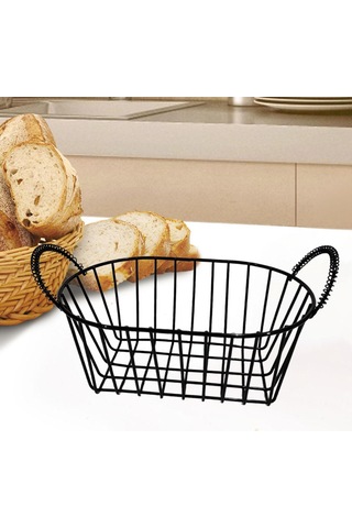 Suntek Ofis Yiyecek İçecekleri Aperatifler İçin Ekmek Sepeti Siyah