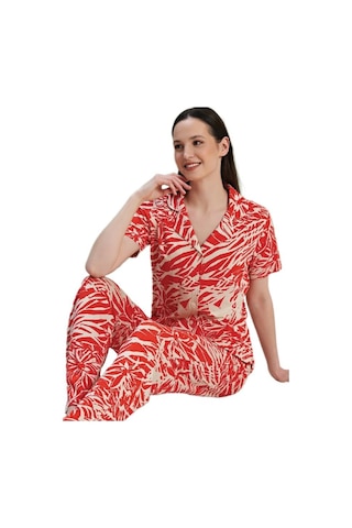 Bipamuk Viona Model Kadın Pijama Takımı Kısa Kollu Önden Düğmeli S/xl Çok Renkli