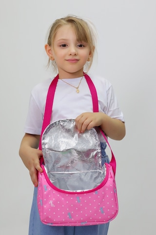 Termal Beslenme Çantası Tek Gözlü, Ayarlanabilir Omuz Askılı, Isı Yalıtımlı, Anaokulu & İlkokul Açık Pembe - Pembe