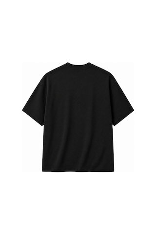 Ranud Erkek Oversize Fit Tişört,%100 Pamuk, Yumuşak Fırçalı Kumaş, Oeko-tex Sertifikalı Siyah