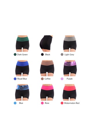 Springsun "yüksek Belli Kadın Yoga Şortu - Yumuşak, Nefes Alabilen, Ter Emici Ve Esnek Spor Kıyafeti" Diğer Çok Renkli