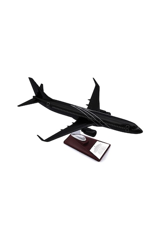 Zekupp - Maket Uçak - Boeing 737-800 1/100 - SİYAH ÖZEL TASARIM Model Uçak