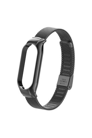 Ekılıf - Xiaomi Mi Band 7 Uyumlu - Kordon Metal Kordon Krd-06 - Gold