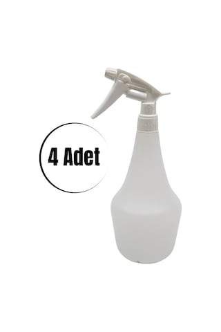 Boş Sprey Şişesi 1lt -beyaz Kimyasala Dayanıklı Boş Fısfıs 4 Adet