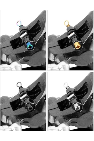 Fosenze Titanyum Alyüminyum Dağ Bisikleti Hidrolik Disk Fren Balatası Sabitleme Pimleri Ve Kanca Seti 4 Adet Altın Altın