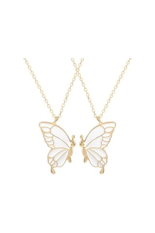 Fastbuy Altın Kore Kelebek Vintage Charm Kolye Kadın Düğün Parti Takı Aksesuarları Altın