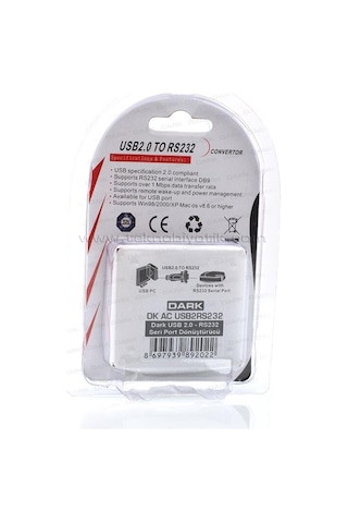 Dark Usb 2.0 - Rs232 Seri Port Dönüştürücü DK AC USB2RS232