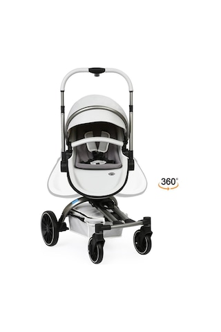 Yoyko Spin 360 Derece Dönebilen Bebek Arabası Gri Kasa Gri