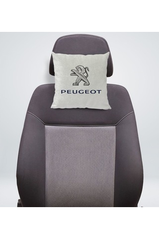 Bk Gift Peugeot Tasarımlı Kare Araç Koltuk Yastığı-1