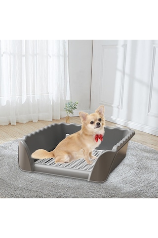 Homyl Köpek Tuvaleti Taşınabilir Eğitim Lazımlık Gri