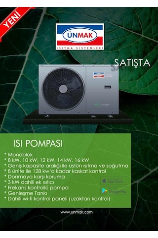 Ünmak Air-Tech 10 kW Monoblock Isı Pompası
