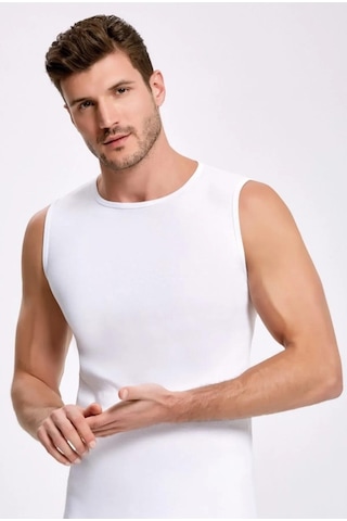 İlke Erkek Bisiklet Yaka Kolsuz Badi Fanila Atlet 1006-1007 - 6 Adet 001