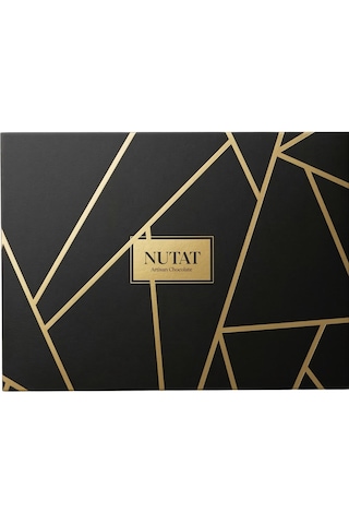 Nutat 300g Spesiyal Hediye Çikolatası - Dubai Çikolatalı & Karışık Dolgulu Gurme Seçki/gold Siyah