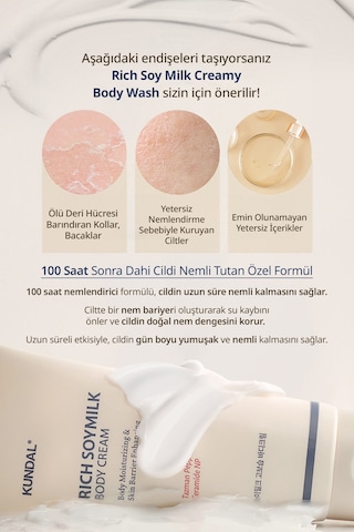 Kundal Yoğun Nemlendirici/besleyici Vücut Kremi Rick Soymilk Creamy Body Cream Mellowvanilla 200 ML