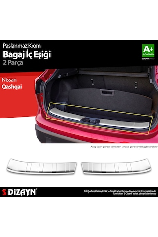 S-dizayn Nissan Qashqai Krom Bagaj İç Eşiği 2 Prç. 2017-2021 A+ Kalite