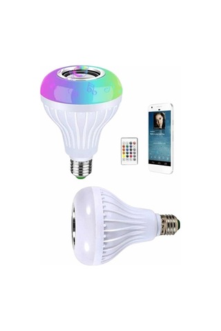 Hepsi Kumandalı Rgb Led Işık Bluetooth Hoparlör Ses Lambası Renkli Ampul Najmaddin