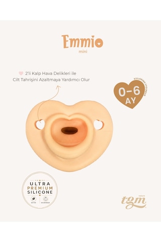 Tgm Baby Ultra Premium Silikon Kalpli Emzik Mini Turuncu