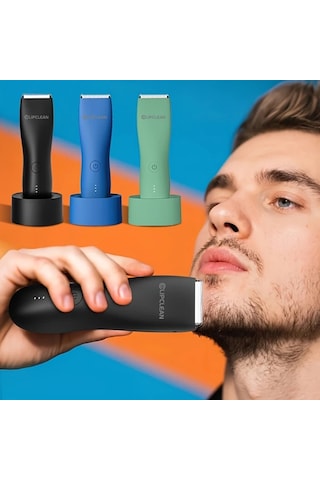 Dashanshop Siyah Taban Yok Groin Vücut Kılı Trimmer Çift Başlı Cilt Dostu Hassas Kesim Şarj Edilebilir Erkek Ball Shaver