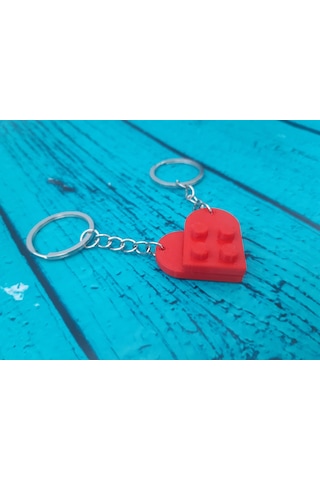 Seninle Anlam Bulurum Lego Kalp Anahtarlık 2'li