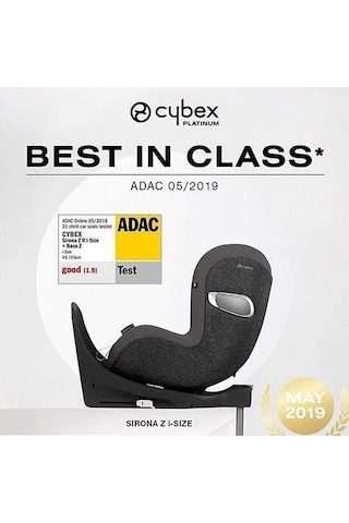 Cybex Sirona Zi Isize Plus (Soho Grey) 360 Derece Dönen Adac Ödüllü Isofix Bebek Oto Koltuğu 0-18 Kg