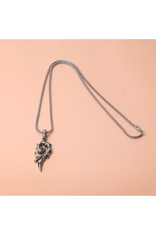 Özel Desenli Tasarım Erkek Kolye Çelik Takı Aksesuar K24 T5