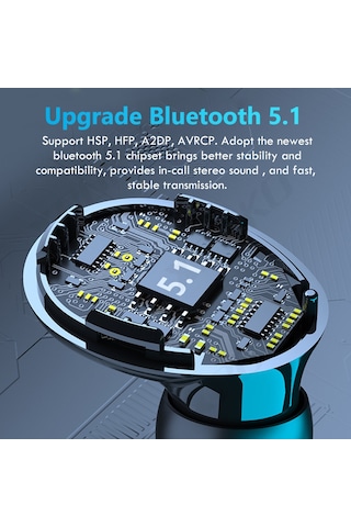 M10 Tws Bluetooth 5.1 Kablosuz Spor Kulaklık