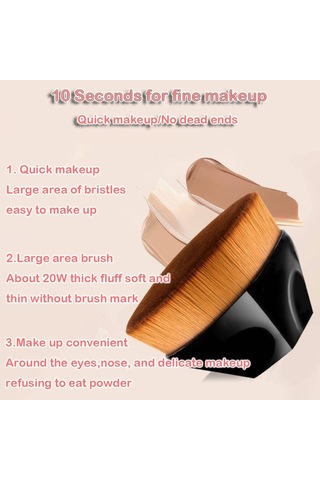 Moveevo Düz Üst Temel Fırçası Makyaj Fırçası Sıvı Krem Pudrayı Karıştırmak İçin Yüz Fırçası Koruyucu Kılıflı Kozmetik Fırçası