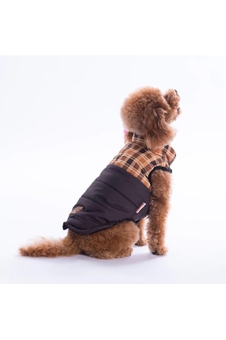 Pawstar Kahverengi Elgin Paws Su İtici Küçük Irk Köpek Puf Yelek Yağmurluk