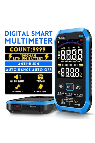 Fnırsı S1 Dijital Multimetre Otomatik Ölçüm 9999 Trms Sayımı