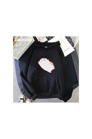 Tarzsokak Siyah Şişman Kedi Anime Final Fantasy Xıv Hoodie Karikatür Komik Vintage R