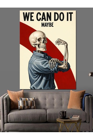 Ahşap Tablo Yapabiliriz Pop Art Slogan