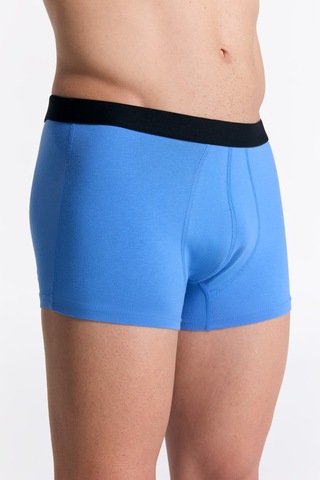 Albero Natur Gots Sertifikalı Organik Pamuk Erkek Trunk Boxer İç Çamaşırı Mavi