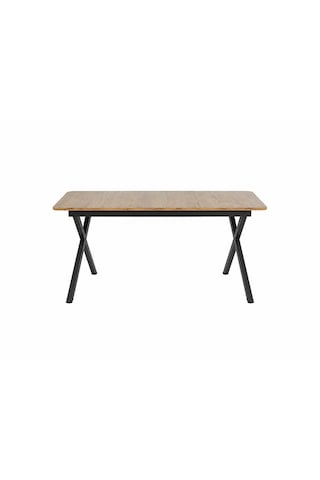 Vera Açılır Mutfak Ve Yemek Masası Siyah Metal Ayaklı Suntalam 120x80 Cm Ceviz