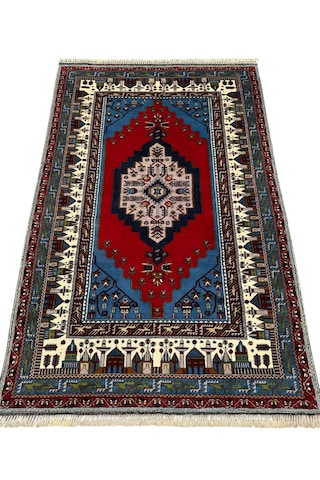 El Dokuma Özel Üretim Yahyalı Halısı 202x310 Kök Boya Yün Salon Halısı