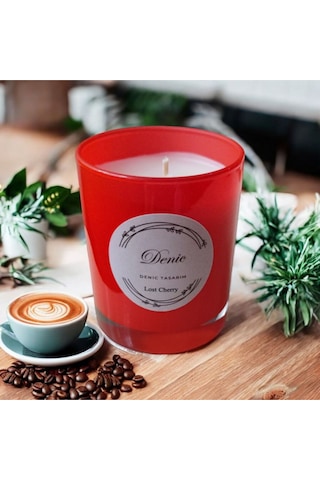 Denic Kokulu Mum Kırmızı Cam Bardak Last Chery 9*7 Çap