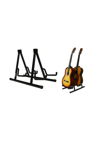 Presto Çiftli İkili Gitar Sehpası - Gitar Standı