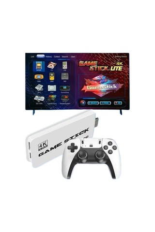 Mey İthalat 2.4 Ghz Oyun Konsolu Çift Konsol 4k Ultra Hd Game Stick