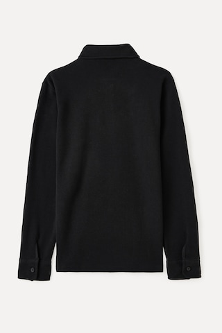 Mudo Erkek Erkek Siyah Polo Yaka Sweatshirt 1263856