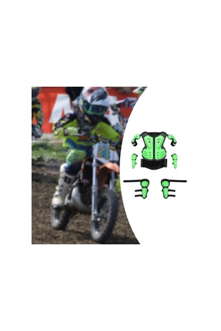 Suntek Motosiklet Diz Dirsek Kol Omuz Koruma Pedi Yeşil