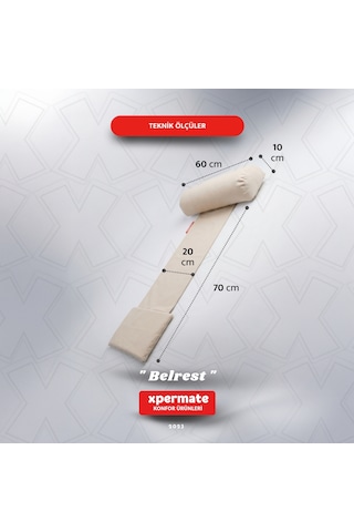 Belrest Bel Boyun Baş Destek Yastığı Ayarlanabilir Ağırlıklı Koltuk Kanepe Ve Araç Boyun Yastığı Bej