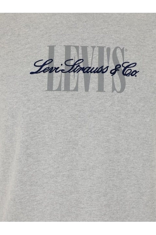 Levi's Erkek Bisiklet Yaka Relaxed Fit Serif Logo Gri T-shirt - A2082-0297 Gri
