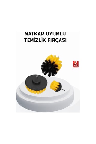 3 Lü Matkap Temizlik Fırçası Seti Banyo, Mutfak Ve Araç Jantı İçin Etkili