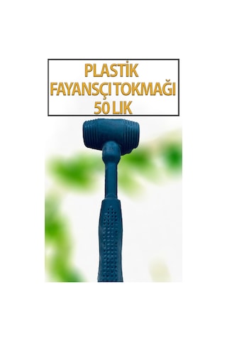 Kauçuk Tokmak Fayans Fayansçı Tokmağı Çekiç Seramik Karo Döşeme Parke Tadilat 50 Lik Siyah