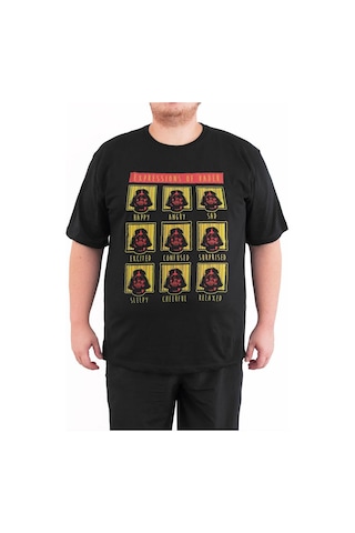 Bant Giyim - Star Wars Darth Vader 4xl Büyük Beden Erkek Tişört Siyah