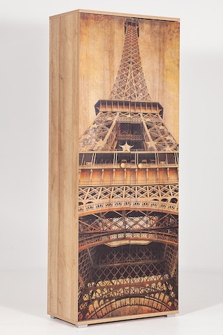 Nora Eyfel / 5 Raflı 2 Kapaklı Çok Amaçlı Mutfak Dolabı Banyo Dolabı Çok Amaçlı Dolap