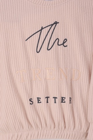 Monox Kız Çocuk Trend Nakışlı Tarz Fitilli Polar Takım Bej