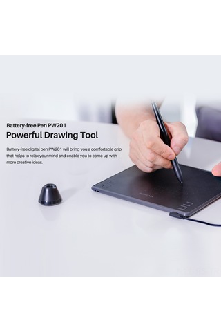 Reedark Huion Pw201 Pasif Dijital Kalem - 2 Programlanabilir Tuşlu, H430p Dijital Tablolar İçin Uyumlu, Emr Teknolojisi